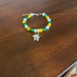 Elegant Beaded Bracelet with Charm